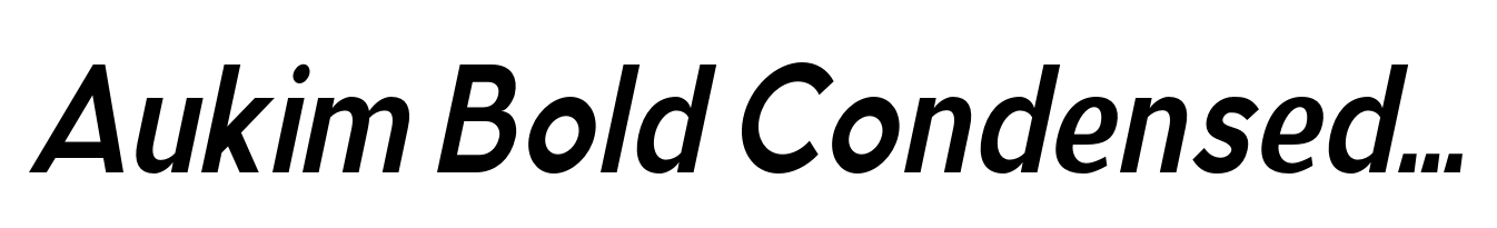 Aukim Bold Condensed Italic